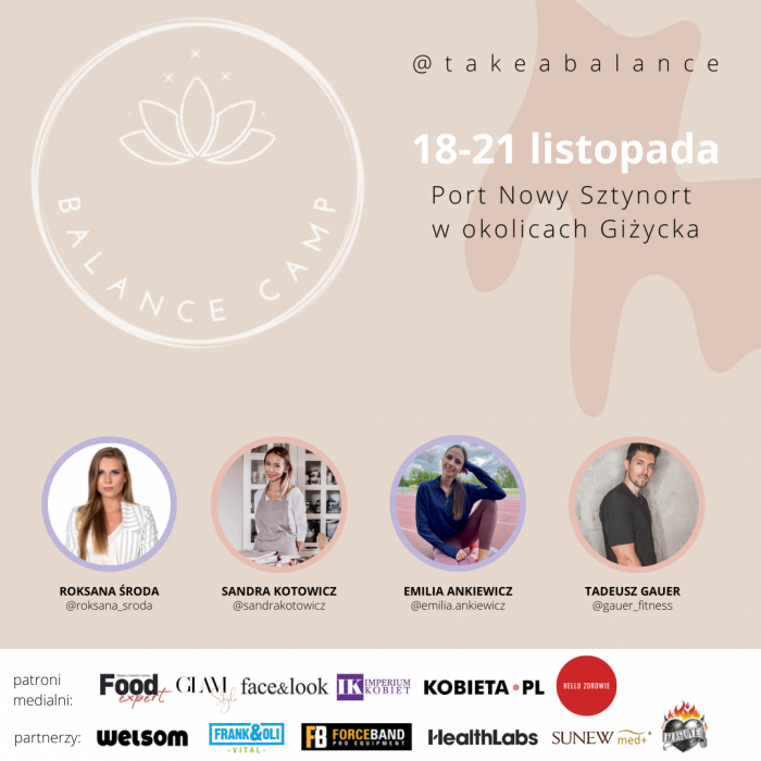 Złap balans i ciesz się zdrowiem – zaproszenie na „Balance Camp” Sandry Kotowicz i Roksany Środy
